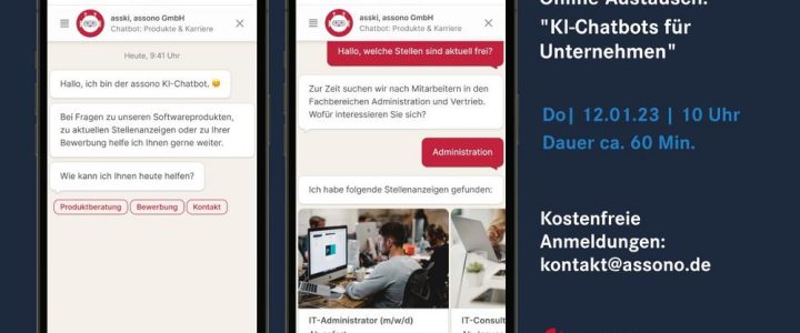 Online-Austausch: Nutzen von KI-Chatbots für Unternehmen (Vortrag | Online)