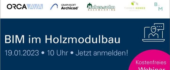 Kostenfreies Live-Webinar: BIM-Prozess im Holzmodulbau (Webinar | Online)