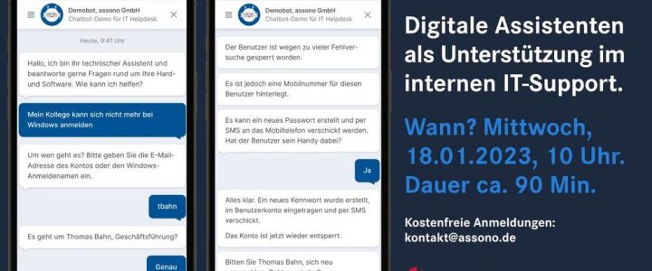 Online-Austausch: Digitale Assistenten für den internen IT-Support (Vortrag | Online)