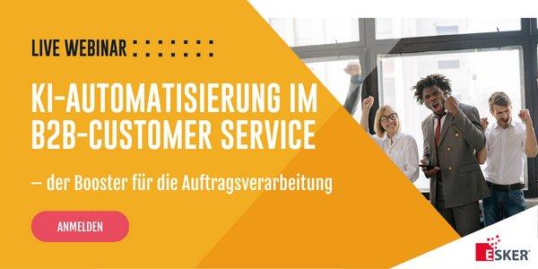 KI-Automatisierung im B2B-Customer Service – der Booster für die Auftragsverarbeitung (Webinar | Online)