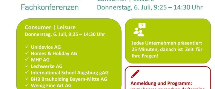 Fachkonferenz Consumer/Leisure (Webinar | Online)