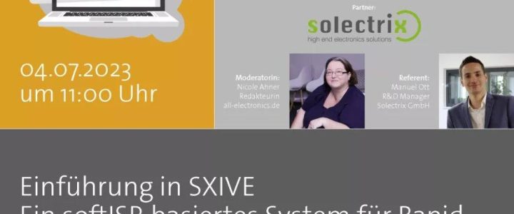 Einführung in SXIVE – Ein softISP-basiertes System für Rapid Imaging Prototyping (Webinar | Online)