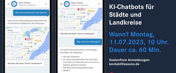 Online-Vortrag: Nutzen von KI-Chatbots für Städte und Landkreise (Vortrag | Online)