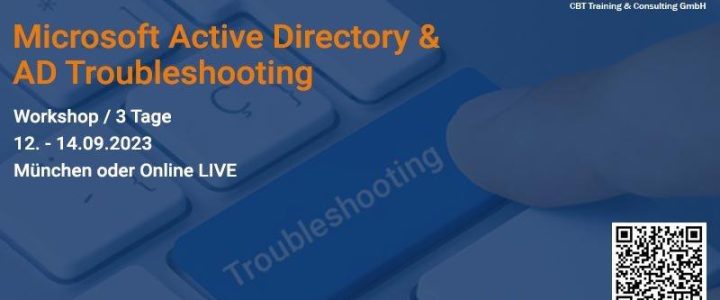 Garantietermin: Microsoft Active Directory & AD Troubleshooting (Workshop | München)