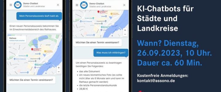 Online-Vortrag: Nutzen von KI-Chatbots für Städte und Landkreise (Vortrag | Online)