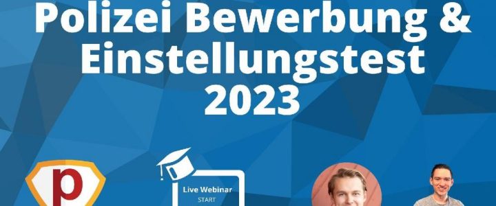 Polizei Bewerbung & Einstellungstest – Live-Webinar #LernenmitPlakos (Webinar | Online)