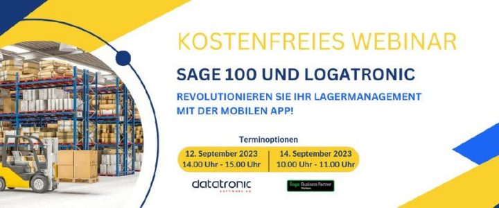 Sage 100 und Logatronic: Revolutionieren Sie Ihr Lagermanagement mit der mobilen App! (Webinar | Online)