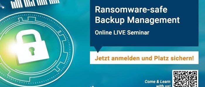 Für Kurzentschlossene am 27.11.2023: Ransomware-safe Backup Management (Schulung | Online)