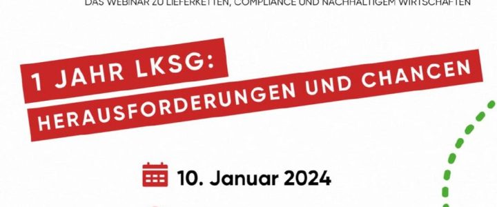 Kettenreaktion Webinar: 1 Jahr LkSG – Herausforderungen und Chancen (Webinar | Online)