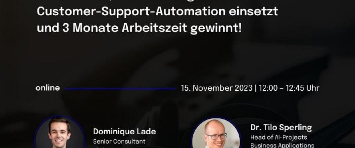 Lunch & Learn | KI im Kundenservice: Wie KI den Customer Support bei Geberit revolutioniert (Webinar | Online)