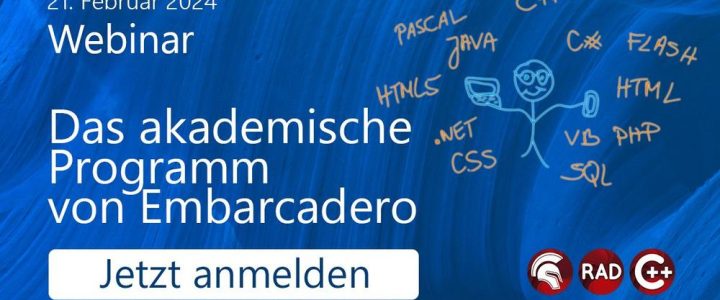 Webinar: Das akademische Programm von Embarcadero (Webinar | Online)