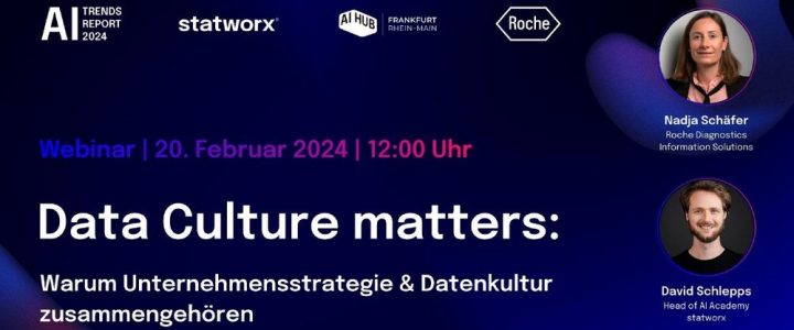 Data Culture matters: Warum Unter­neh­mens­strategie und Datenkultur zusammen­gehören (Webinar | Online)