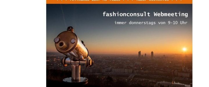 fashionconsult Webmeeting Bekleidungsbranche (Webinar | Online)