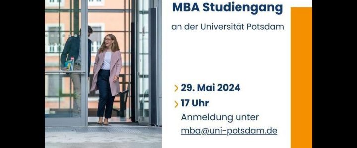 Online-Infoveranstaltung zum Master of Business Administration (MBA) an der Universität Potsdam (Webinar | Online)