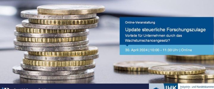 Update Steuerliche Forschungszulage – Vorteile für Unternehmen durch das Wachstumschancengesetz? (Webinar | Online)