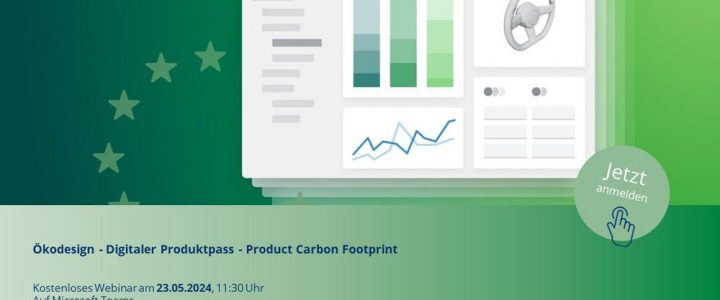 Ökodesign – Digitaler Produktpass – Product Carbon Footprint (Webinar | Online)