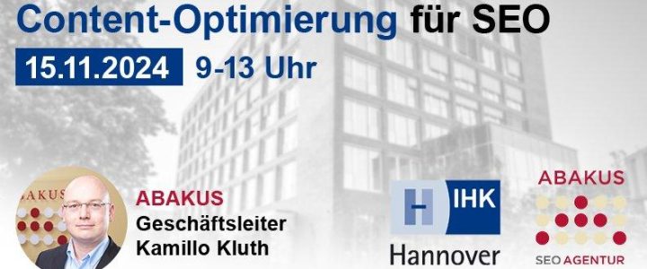 Content-Optimierung für SEO (Seminar | Hannover)