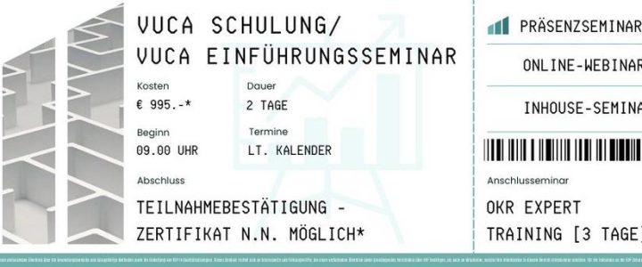 VUCA Schulung | VUCA Einführungsseminar (Seminar | Online)