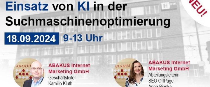 Einsatz von KI in der Suchmaschinenoptimierung (SEO) (Seminar | Hannover)