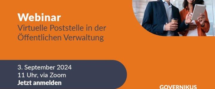 Webinar: Virtuelle Poststelle in der Öffentlichen Verwaltung (Webinar | Online)