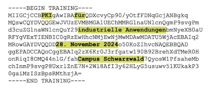 PKI für industrielle Anwendungen – Grundlagen (Schulung | Freudenstadt)