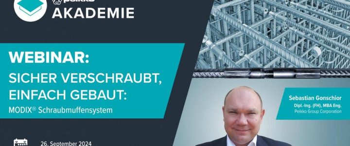 Sicher verschraubt, einfach gebaut: MODIX® Schraubmuffensystem (Webinar | Online)