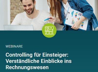 Kostenfreies Webinar: „Controlling für Einsteiger – Digitales Rechnungswesen mit Haufe X360“ (Webinar | Online)