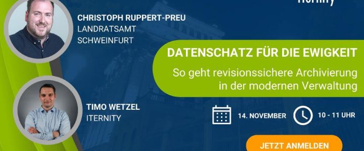 Datenschatz für die Ewigkeit: So geht revisionssichere Archivierung in der modernen Verwaltung (Webinar | Online)