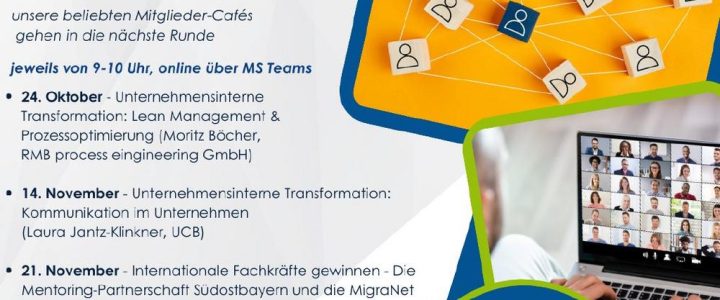 Mitglieder-Café „Unternehmensinterne Transformation: Lean Management & Prozessoptimierung“ (Webinar | Online)