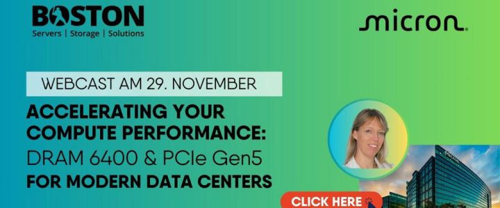 Accelerate your compute performance: DRAM 6400 & PCIe Gen 5 for modern data centres (Webinar | Online)