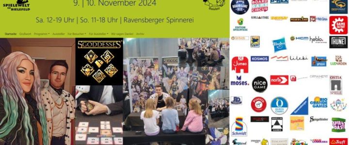 Spielewelt Bielefeld 2024 mit Kartenspiel 5Goddesses und Designsie (Messe | Bielefeld)