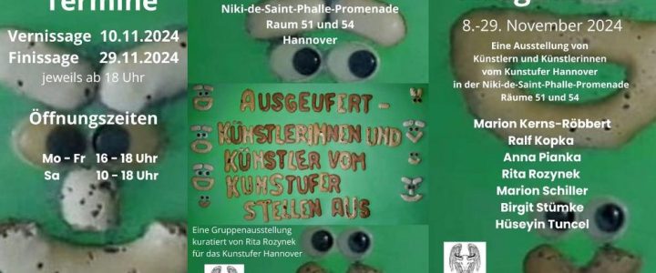 „Ausgeufert“ – Kunstausstellung Vernissage 10.11.2024 (Ausstellung | Hannover)