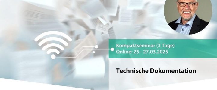 Das Kompaktseminar Technische Dokumentation (Webinar | Online)