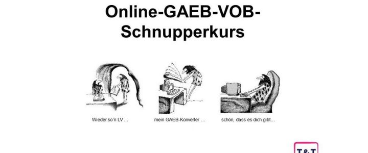 dreistündiger Online-GAEB-VOB-Schnupperkurs (Vortrag | Online)