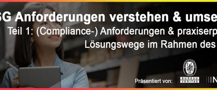 Teil 1: (Compliance-) Anforderungen & praxiserprobte Lösungswege im Rahmen des Lieferkettengesetzes (Webinar | Online)