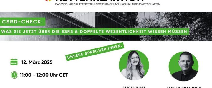 Kettenreaktion Webinar: CSRD Check – ESRS und doppelte Wesentlichkeit (Webinar | Online)